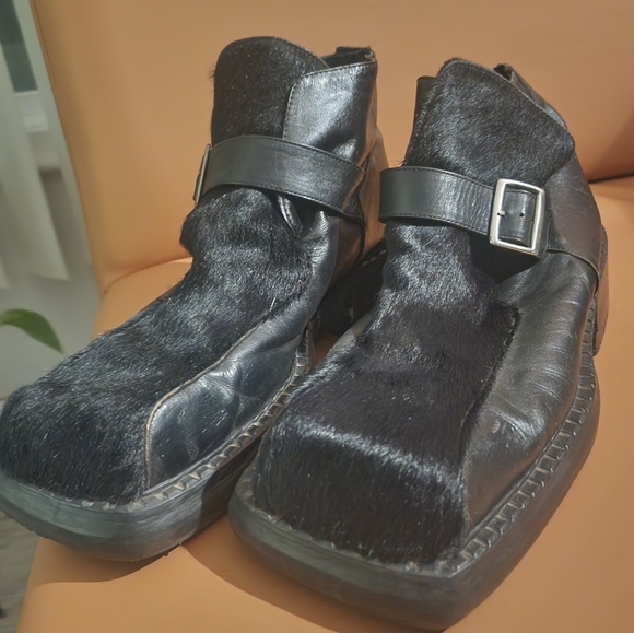 Size 11 Luxury Vintage 3/4 Ponyhair Square Toe boot...rare - Picture 3 of 4